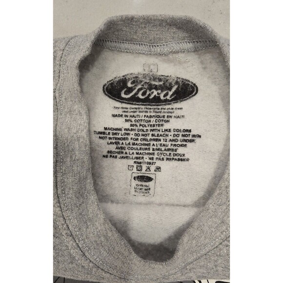 Ford Bronco Gray Double-Sided Graphic Long Sleeve Crewneck Sweatshirt Adult L - Picture 5 of 5